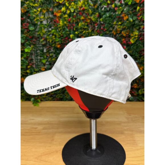 Texas Tech Red Raiders NCAA 47 Brand Adjustable Hat White Red Black Bred GUC - Picture 5 of 12